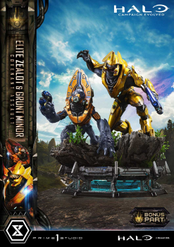 Prime 1 Studio Halo: Campaign Evolved - Elite Zealot & Grunt Minor (Bonus Version) 1/4 Statue