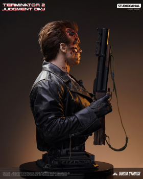 Preview: Queen Studios Terminator 2 - T-800 Battle Damaged (Mechanical) 1:1 Life-Size Bust