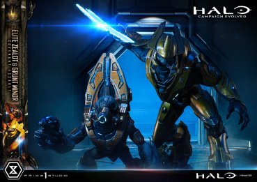 Prime 1 Studio Halo: Campaign Evolved - Elite Zealot & Grunt Minor 1/4 Statue