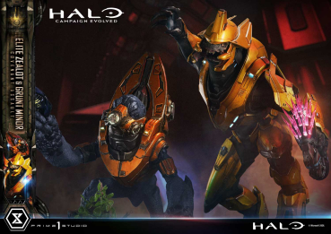 Prime 1 Studio Halo: Campaign Evolved - Elite Zealot & Grunt Minor 1/4 Statue