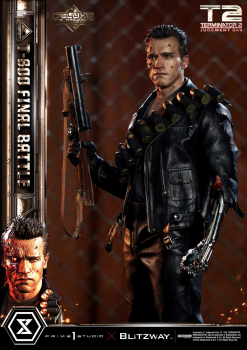 Prime 1 Studio Terminator 2: Judgment Day T-800 Final Battle (DX-Bonus Version) 1/3 Statue