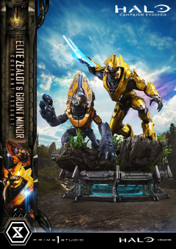 Prime 1 Studio Halo: Campaign Evolved - Elite Zealot & Grunt Minor 1/4 Statue