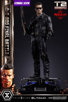 Prime 1 Studio Terminator 2: Judgment Day T-800 Final Battle (DX-Bonus Version) 1/3 Statue