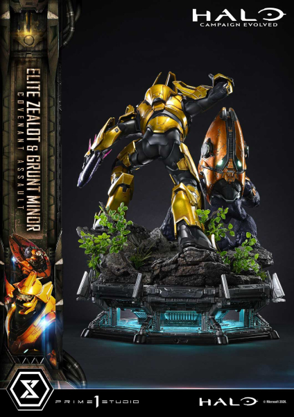 Prime 1 Studio Halo: Campaign Evolved - Elite Zealot & Grunt Minor 1/4 Statue