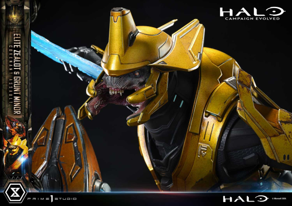 Prime 1 Studio Halo: Campaign Evolved - Elite Zealot & Grunt Minor 1/4 Statue