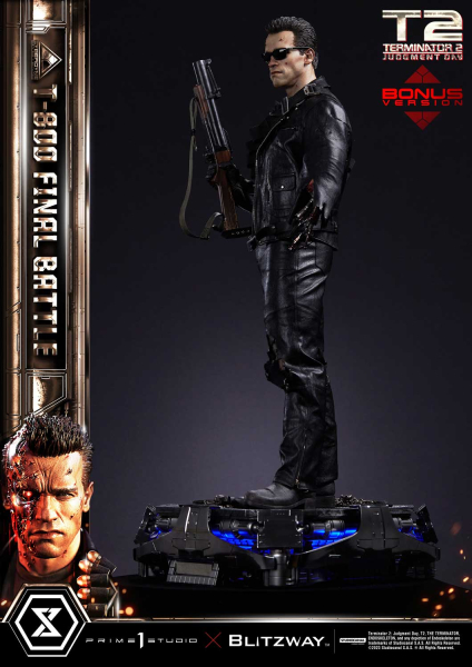 Prime 1 Studio Terminator 2: Judgment Day T-800 Final Battle (DX-Bonus Version) 1/3 Statue
