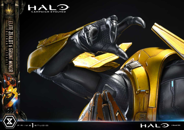Prime 1 Studio Halo: Campaign Evolved - Elite Zealot & Grunt Minor 1/4 Statue