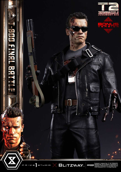 Prime 1 Studio Terminator 2: Judgment Day T-800 Final Battle (DX-Bonus Version) 1/3 Statue