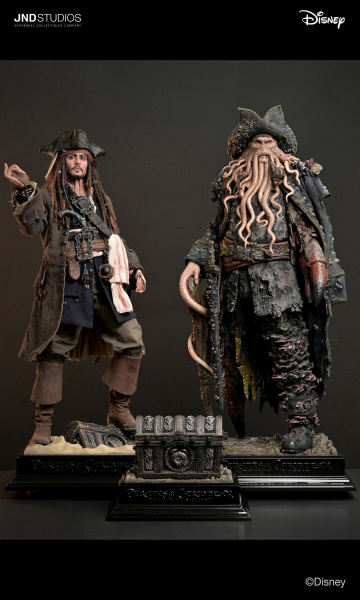 JND Studios Jack Sparrow & Devy Jones of the Pirates of the Caribbean 1/3 Statue