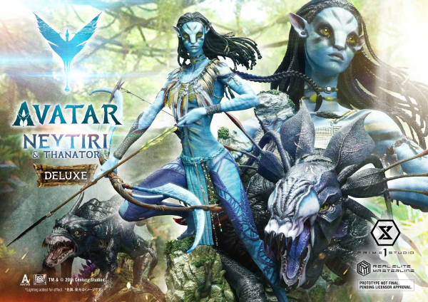 Prime 1 Studio Avatar (Movie) - Neytiri & Thanator (Deluxe Version) 1/4 Statue