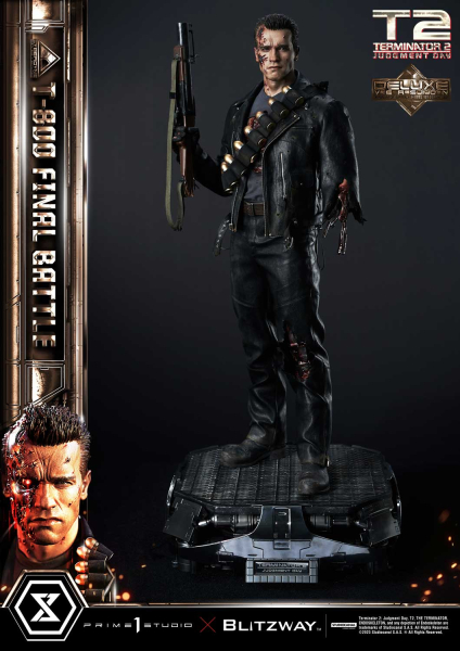 Prime 1 Studio Terminator 2: Judgment Day T-800 Final Battle (DX-Bonus Version) 1/3 Statue