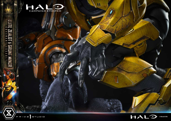 Prime 1 Studio Halo: Campaign Evolved - Elite Zealot & Grunt Minor 1/4 Statue