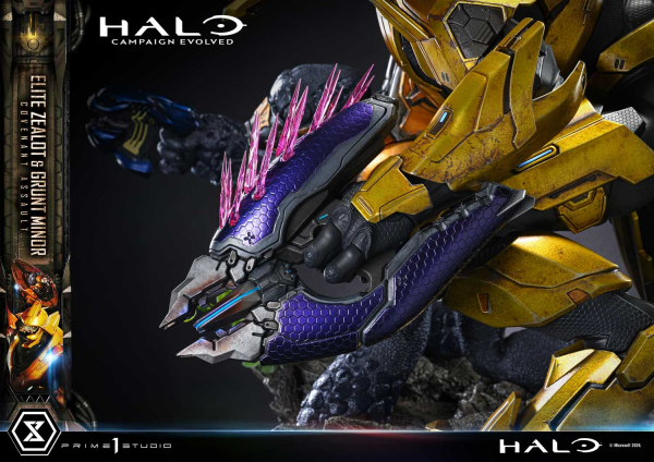 Prime 1 Studio Halo: Campaign Evolved - Elite Zealot & Grunt Minor 1/4 Statue