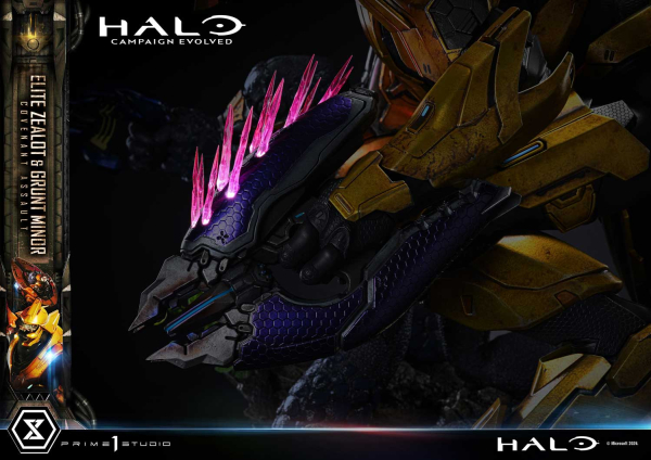 Prime 1 Studio Halo: Campaign Evolved - Elite Zealot & Grunt Minor 1/4 Statue