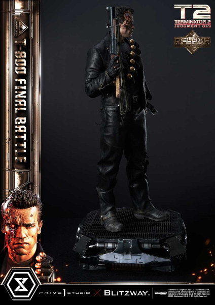 Prime 1 Studio Terminator 2: Judgment Day T-800 Final Battle (DX-Bonus Version) 1/3 Statue
