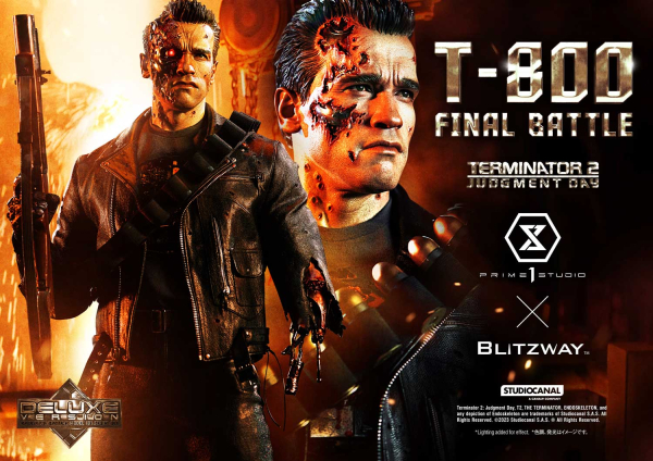 Prime 1 Studio Terminator 2: Judgment Day T-800 Final Battle (DX-Bonus Version) 1/3 Statue