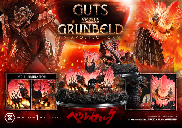 Prime 1 Studio Berserk - Guts Versus Grunbeld in Apostle Form Statue