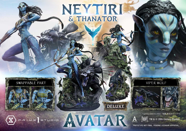 Prime 1 Studio Avatar (Movie) - Neytiri & Thanator (Deluxe Version) 1/4 Statue
