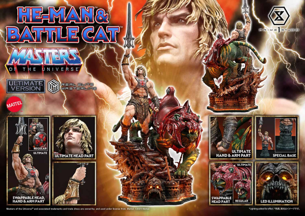 Prime 1 Studio Masters of the Universe - He-Man & Battle Cat (Ultimate Version) 1/4 Statue