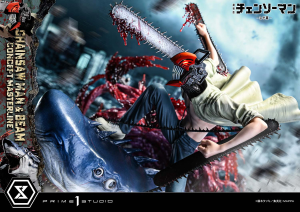 Prime 1 Studio Chainsaw Man – The Movie: Reze Arc CHAINSAW MAN & BEAM 1/6 Statue