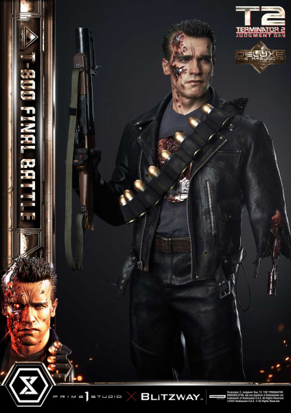 Prime 1 Studio Terminator 2: Judgment Day T-800 Final Battle (DX-Bonus Version) 1/3 Statue