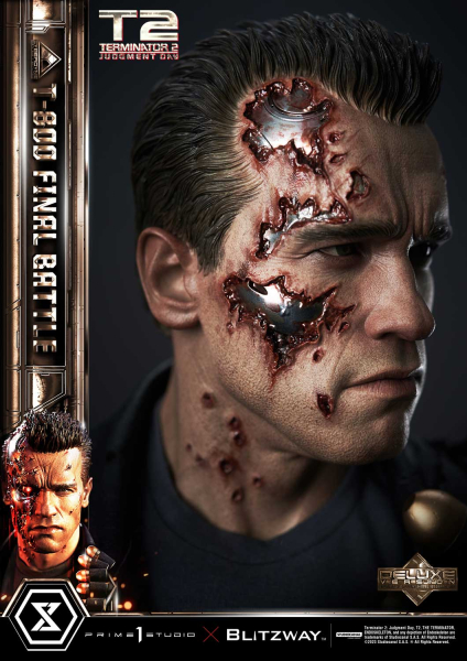 Prime 1 Studio Terminator 2: Judgment Day T-800 Final Battle (DX-Bonus Version) 1/3 Statue