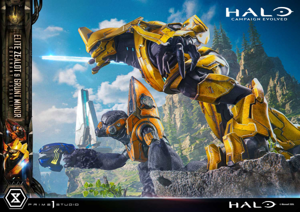 Prime 1 Studio Halo: Campaign Evolved - Elite Zealot & Grunt Minor 1/4 Statue