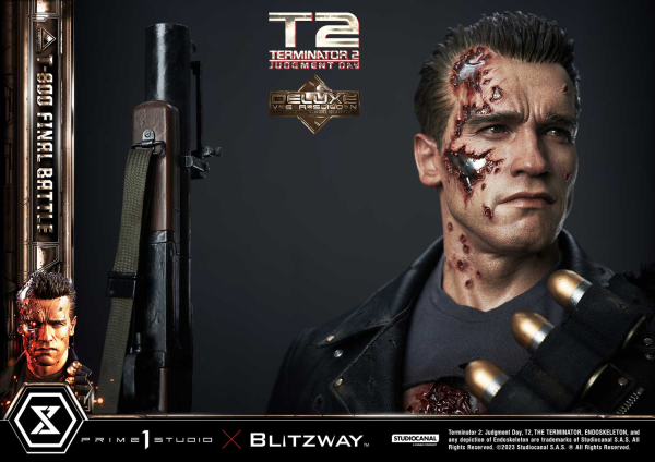 Prime 1 Studio Terminator 2: Judgment Day T-800 Final Battle (DX-Bonus Version) 1/3 Statue