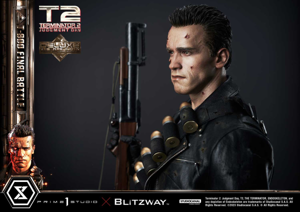 Prime 1 Studio Terminator 2: Judgment Day T-800 Final Battle (DX-Bonus Version) 1/3 Statue