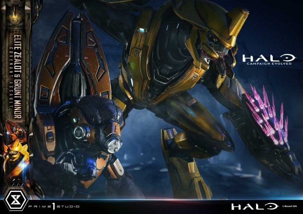 Prime 1 Studio Halo: Campaign Evolved - Elite Zealot & Grunt Minor 1/4 Statue
