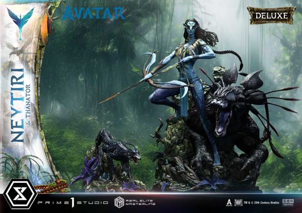 Prime 1 Studio Avatar (Movie) - Neytiri & Thanator (Deluxe Version) 1/4 Statue