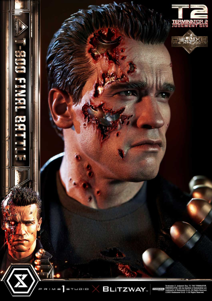 Prime 1 Studio Terminator 2: Judgment Day T-800 Final Battle (DX-Bonus Version) 1/3 Statue