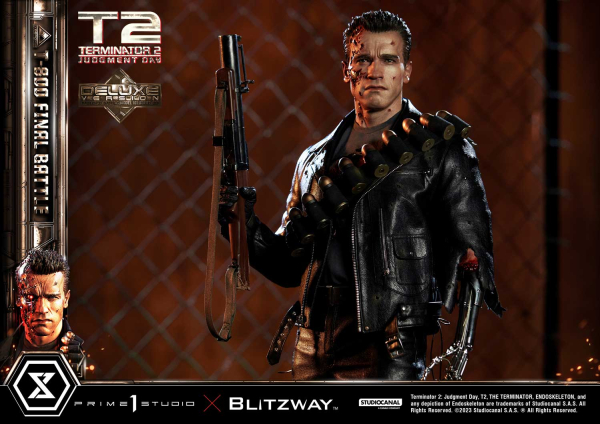 Prime 1 Studio Terminator 2: Judgment Day T-800 Final Battle (DX-Bonus Version) 1/3 Statue