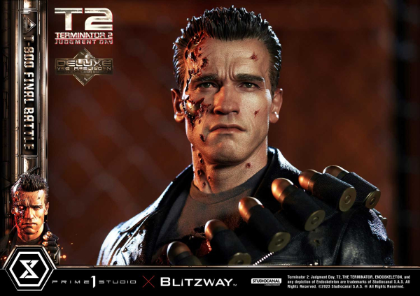 Prime 1 Studio Terminator 2: Judgment Day T-800 Final Battle (DX-Bonus Version) 1/3 Statue