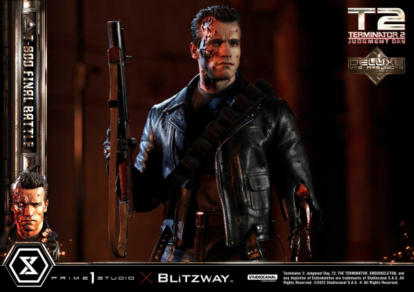 Prime 1 Studio Terminator 2: Judgment Day T-800 Final Battle (DX-Bonus Version) 1/3 Statue