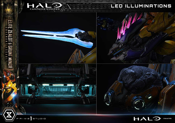 Prime 1 Studio Halo: Campaign Evolved - Elite Zealot & Grunt Minor 1/4 Statue