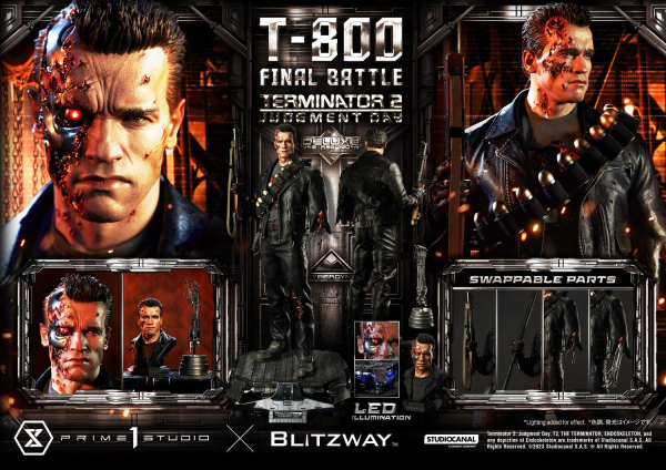 Prime 1 Studio Terminator 2: Judgment Day T-800 Final Battle (DX-Bonus Version) 1/3 Statue