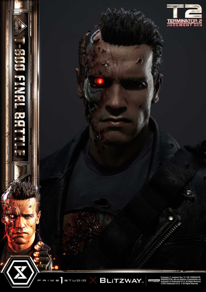 Prime 1 Studio Terminator 2: Judgment Day T-800 Final Battle (DX-Bonus Version) 1/3 Statue