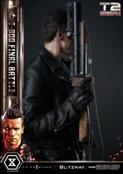 Prime 1 Studio Terminator 2: Judgment Day T-800 Final Battle (DX-Bonus Version) 1/3 Statue