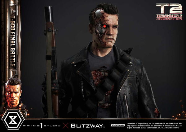 Prime 1 Studio Terminator 2: Judgment Day T-800 Final Battle (DX-Bonus Version) 1/3 Statue