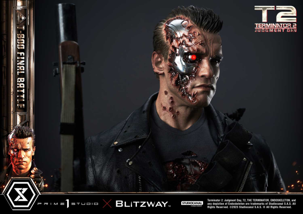 Prime 1 Studio Terminator 2: Judgment Day T-800 Final Battle (DX-Bonus Version) 1/3 Statue