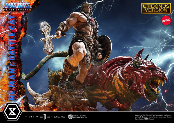 Prime 1 Studio Masters of the Universe - He-Man & Battle Cat (Ultimate Bonus Version) 1/4 Statue