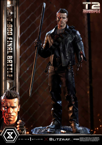 Prime 1 Studio Terminator 2: Judgment Day T-800 Final Battle (DX-Bonus Version) 1/3 Statue