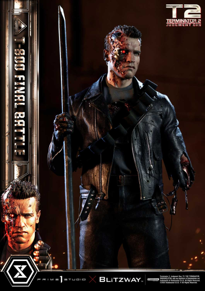 Prime 1 Studio Terminator 2: Judgment Day T-800 Final Battle (DX-Bonus Version) 1/3 Statue