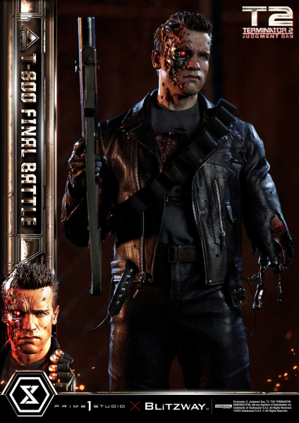Prime 1 Studio Terminator 2: Judgment Day T-800 Final Battle (DX-Bonus Version) 1/3 Statue