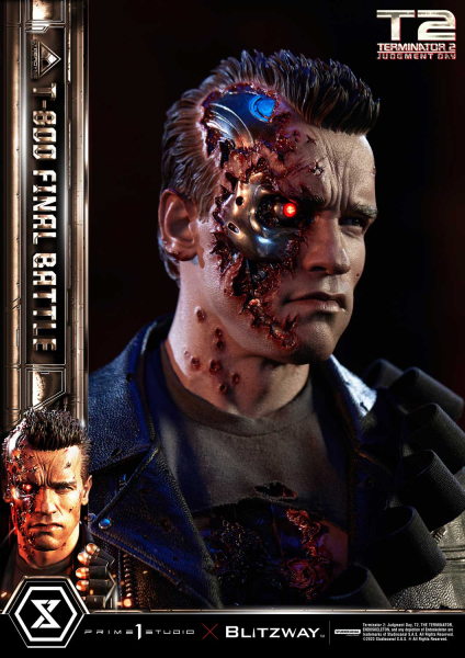 Prime 1 Studio Terminator 2: Judgment Day T-800 Final Battle (DX-Bonus Version) 1/3 Statue