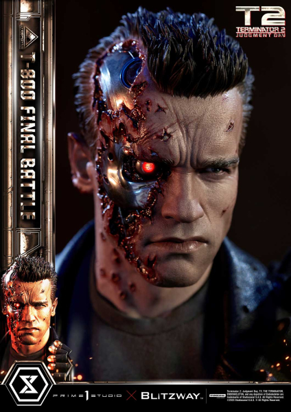 Prime 1 Studio Terminator 2: Judgment Day T-800 Final Battle (DX-Bonus Version) 1/3 Statue
