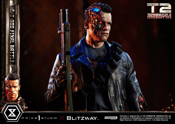 Prime 1 Studio Terminator 2: Judgment Day T-800 Final Battle (DX-Bonus Version) 1/3 Statue