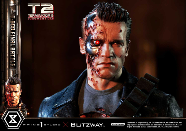 Prime 1 Studio Terminator 2: Judgment Day T-800 Final Battle (DX-Bonus Version) 1/3 Statue