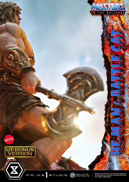 Prime 1 Studio Masters of the Universe - He-Man & Battle Cat (Ultimate Bonus Version) 1/4 Statue